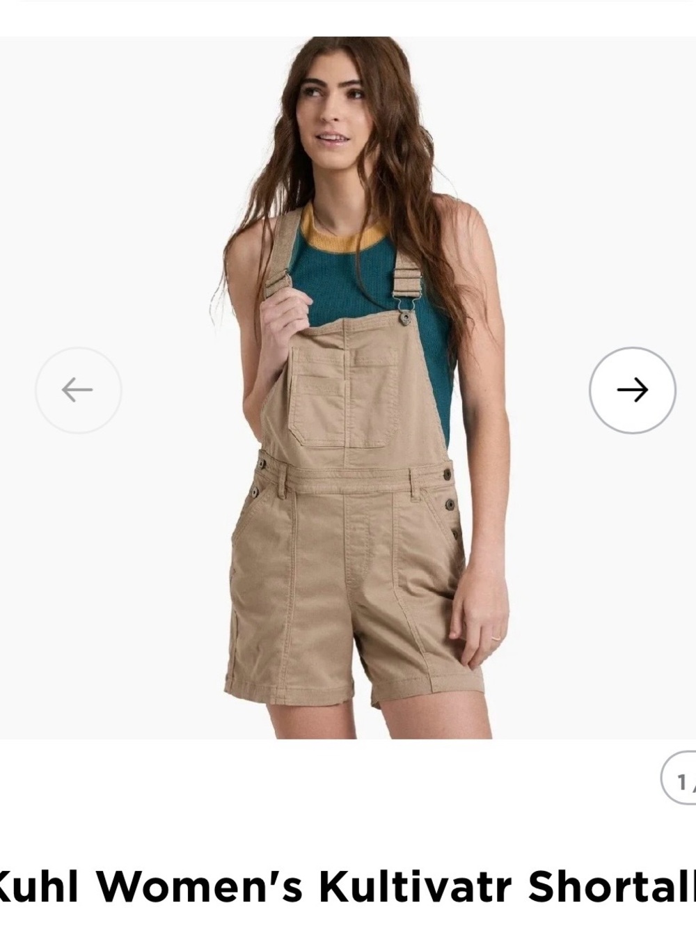 Kuhl Kultivatr Shortall 6” inseam Sand Size 6 Sand.